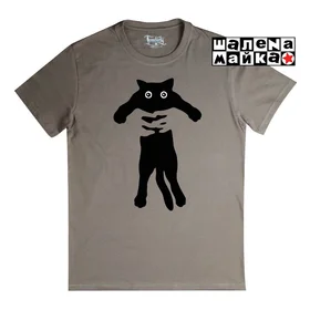 Прикольные футболки: Животные -  Кот 01 grey